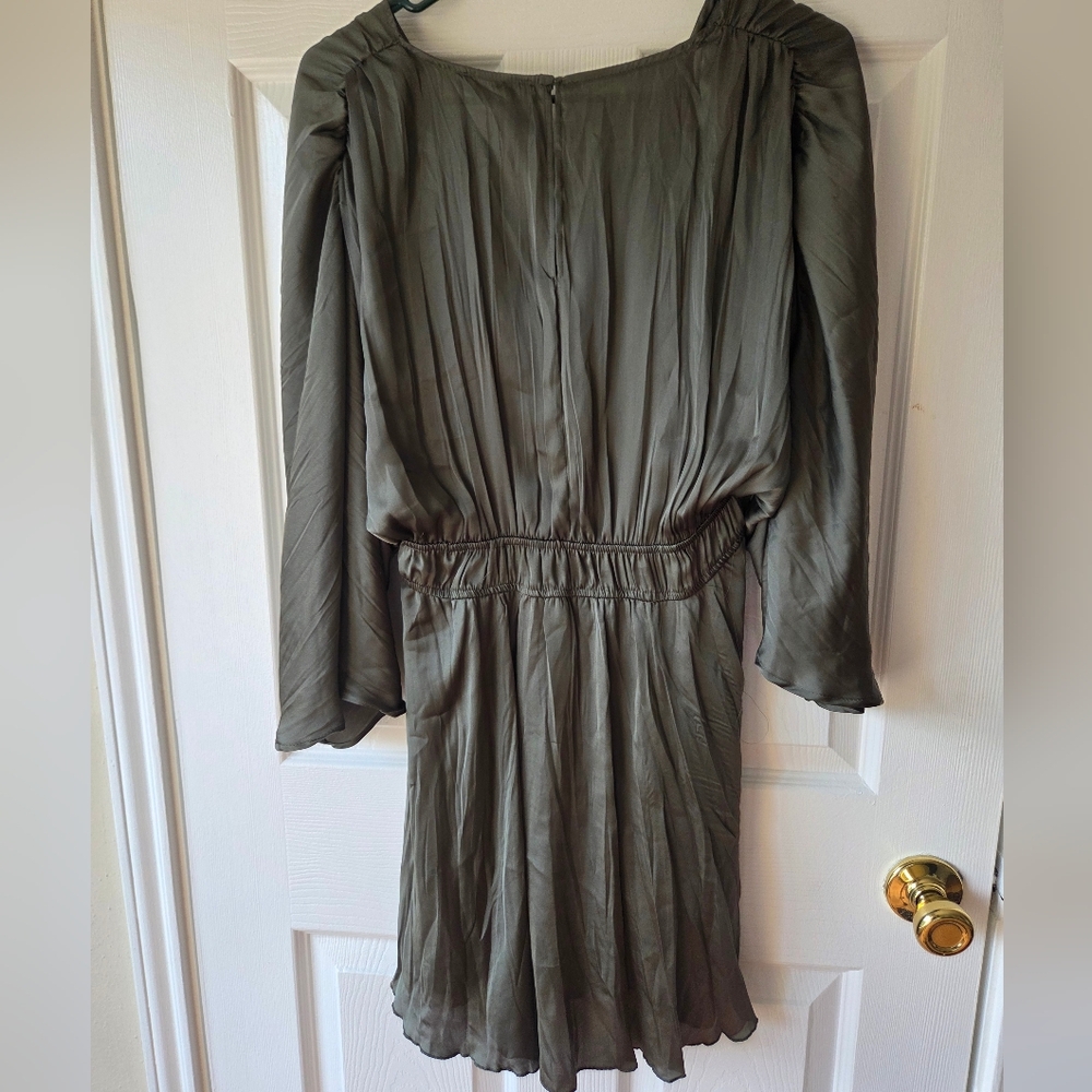 Zara Army Green Mini Dress M NWT $50 - Picture 2 of 11